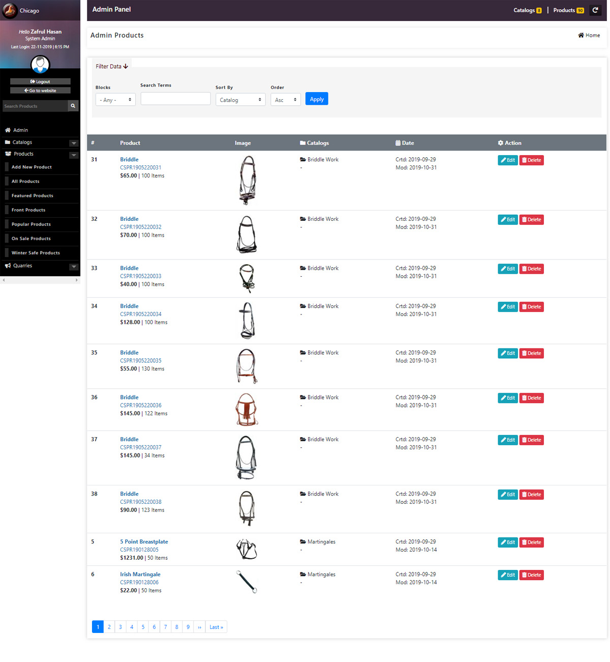 Chicago Saddlers Backend